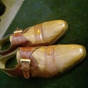 Mauri triple tone alligator shoes